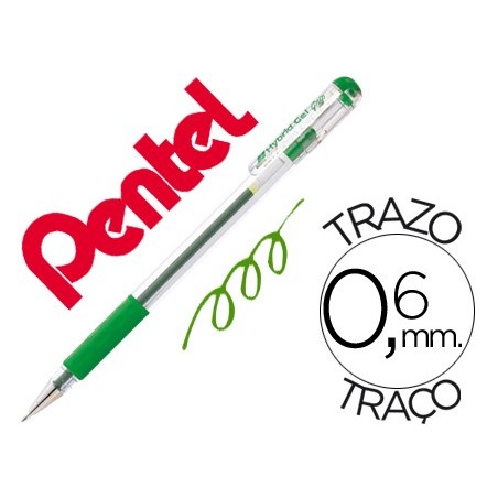 12un ROLLER PENTEL K116 GEL GRIP VERDE