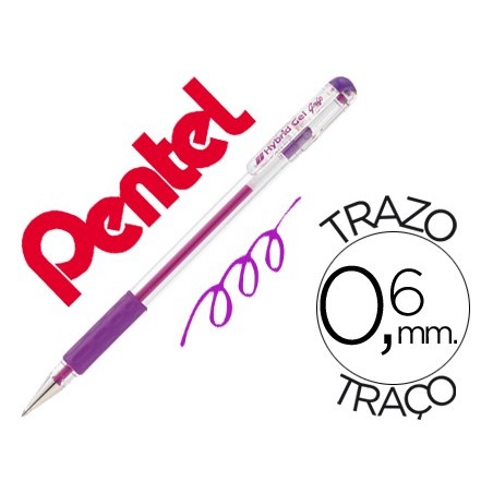 12un ROLLER PENTEL K116 GEL GRIP VIOLETA
