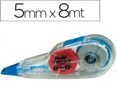 12un CORRECTOR PENTEL ROLLER ZT45W 5MM X 8M RECARREGAVEL