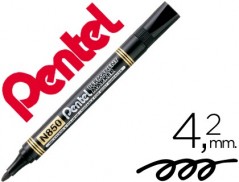 12un MARCADOR PENTEL N850 PERMANENTE PONTA REDONDA PRETO
