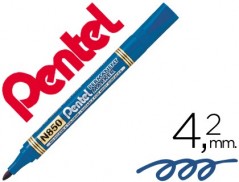 12un MARCADOR PENTEL N850 PERMANENTE PONTA REDONDA AZUL
