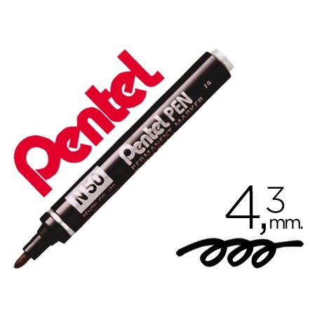 12un MARCADOR PENTEL N50 PERMANENTE PRETO