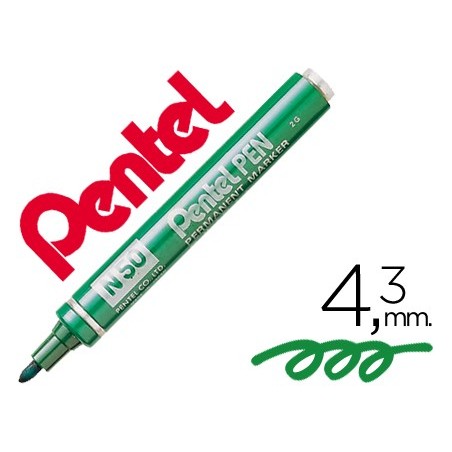 12un MARCADOR PENTEL N50 PERMANENTE VERDE