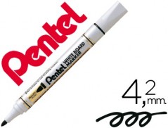12un MARCADOR PENTEL MW85 QUADROS BRANCOS 4,2 MM PRETO