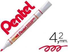 12un MARCADOR PENTEL MW85 QUADROS BRANCOS 4,2 MM VERMELHO