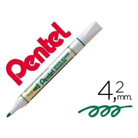 12un MARCADOR PENTEL MW85 QUADROS BRANCOS 4,2 MM VERDE