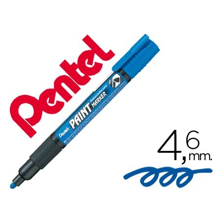 12un MARCADOR PENTEL MMP20 PAINT VIDRO E PLASTICO AZUL