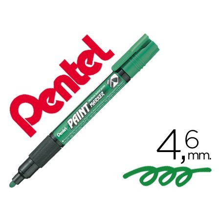 12un MARCADOR PENTEL MMP20 PAINT VIDRO E PLASTICO VERDE