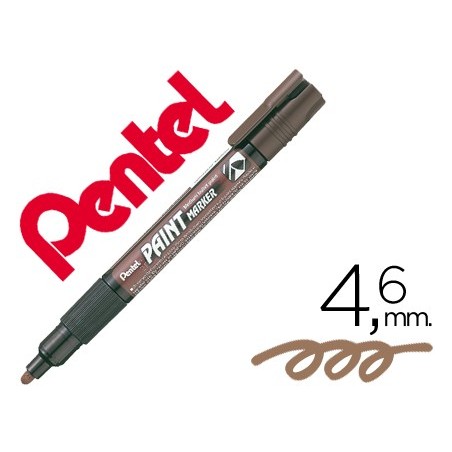 12un MARCADOR PENTEL MMP20 PAINT VIDRO E PLASTICO CASTANHO