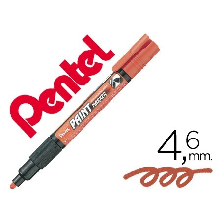 12un MARCADOR PENTEL MMP20 PAINT VIDRO E PLASTICO LARANJA