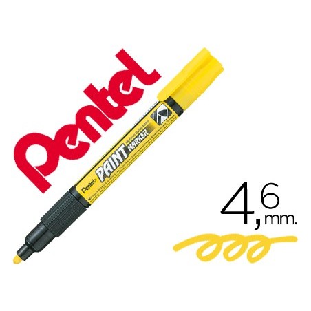 12un MARCADOR PENTEL MMP20 PAINT VIDRO E PLASTICO AMARELO