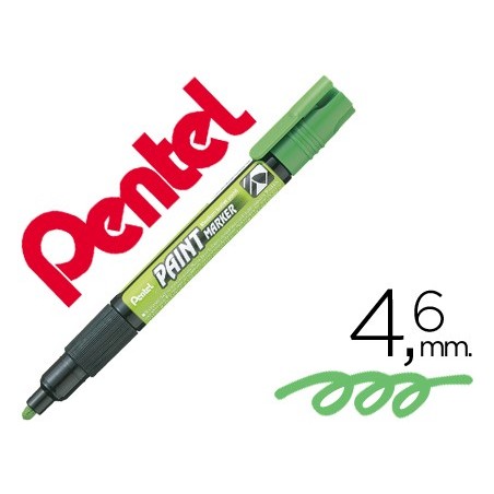 12un MARCADOR PENTEL MMP20 PAINT VIDRO E PLASTICO VERDE LIMA