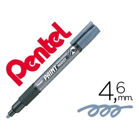 12un MARCADOR PENTEL MMP20 PAINT VIDRO E PLASTICO CINZA