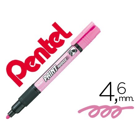 12un MARCADOR PENTEL MMP20 PAINT VIDRO E PLASTICO ROSA