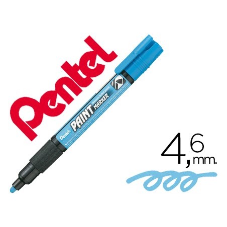 12un MARCADOR PENTEL MMP20 PAINT VIDRO E PLASTICO AZUL CEU