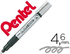 12un MARCADOR PENTEL MMP20 PAINT VIDRO E PLASTICO PRATA