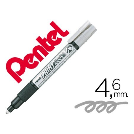 12un MARCADOR PENTEL MMP20 PAINT VIDRO E PLASTICO PRATA