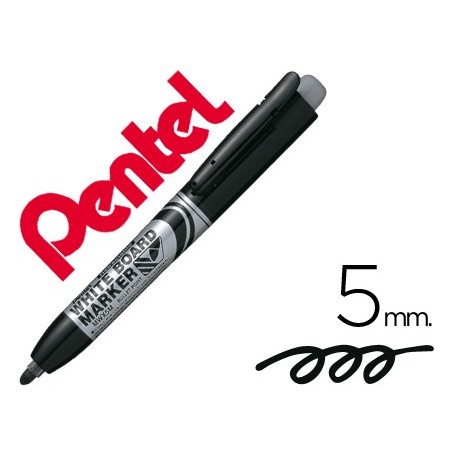12un MARCADOR PENTEL MWX5M QUADROS BR RETRACTIL 5 MM PRETO
