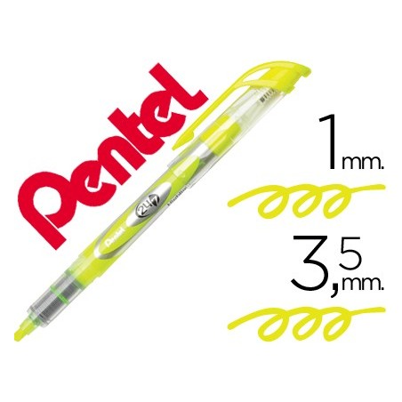 12un MARCADOR PENTEL SL12 FLUORESCENTE AMARELO