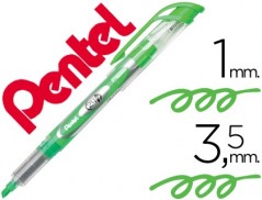 12un MARCADOR PENTEL SL12 FLUORESCENTE VERDE