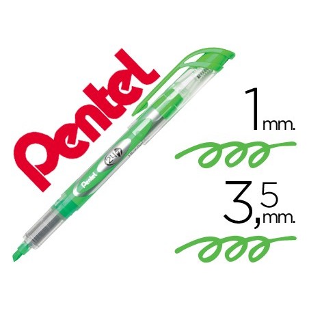 12un MARCADOR PENTEL SL12 FLUORESCENTE VERDE