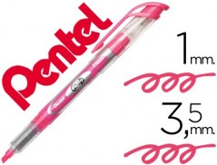 12un MARCADOR PENTEL SL12 FLUORESCENTE ROSA