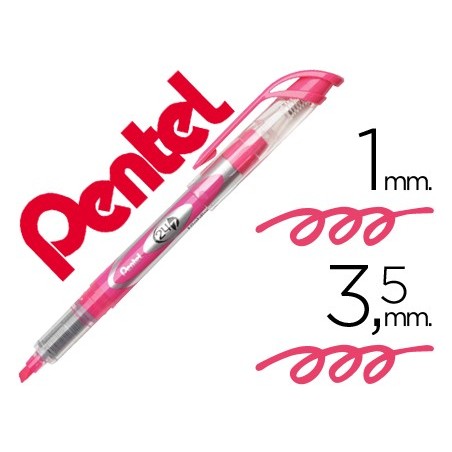 12un MARCADOR PENTEL SL12 FLUORESCENTE ROSA