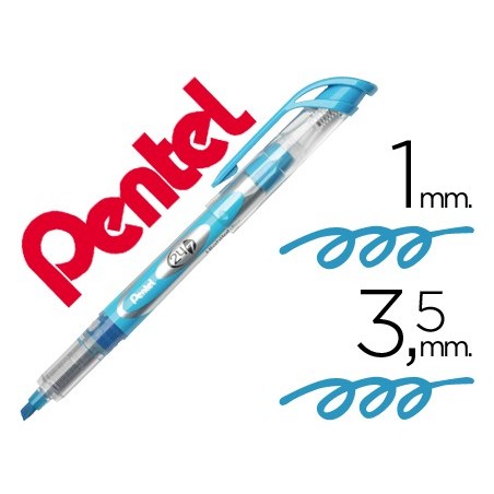 12un MARCADOR PENTEL SL12 FLUORESCENTE AZUL