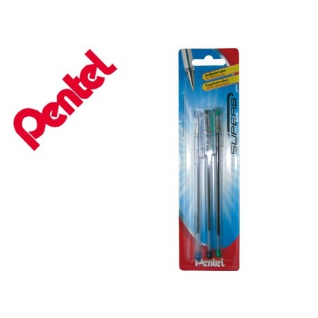 6un BLISTER ESFEROGRAFICAS BK77 3 UNIDADES - PRETO, AZUL E V