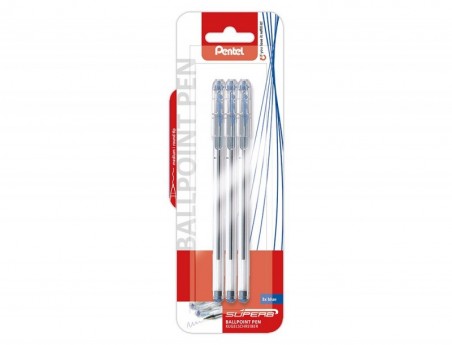 6un BLISTER ESFEROGRAFICAS BK77 3 UNIDADES - AZUL