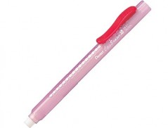 12un BORRACHA LAPIS PENTEL ZE11T CORPO TRANSLUCIDO VERMELHO