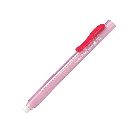 12un BORRACHA LAPIS PENTEL ZE11T CORPO TRANSLUCIDO VERMELHO