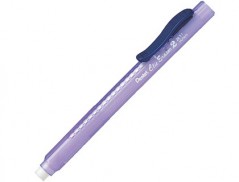 12un BORRACHA LAPIS PENTEL ZE11T CORPO TRANSLUCIDO AZUL