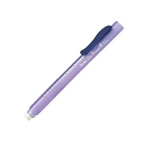 12un BORRACHA LAPIS PENTEL ZE11T CORPO TRANSLUCIDO AZUL