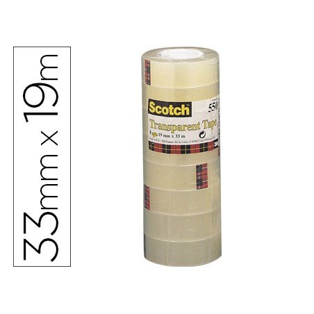 FITA ADESIVA SCOTCH ACORDEONPACK 8 550 19X33 MM