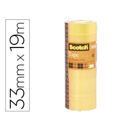 FITA ADESIVA SCOTCH ACORDEAO PACK 8 508 19X33 MM