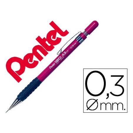 12un LAPISEIRA PENTEL A313 0,3MM VERMELHA