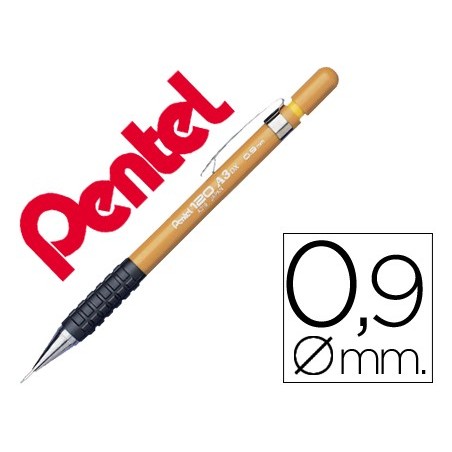 12un LAPISEIRA PENTEL A319 0,9MM MOSTARDA