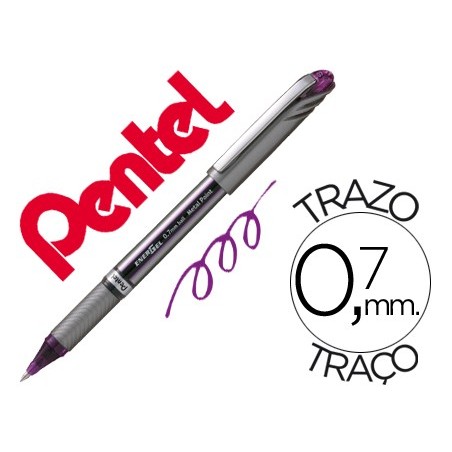 12un ROLLER PENTEL ENERGEL BL27 VIOLETA