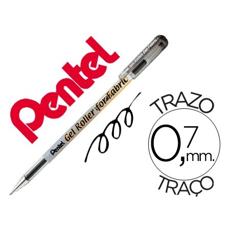 12un ROLLER PENTEL BN15 P/TECIDO PRETO
