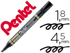 12un MARCADOR PENTEL N860 PERMANENTE BISELADO PRETO
