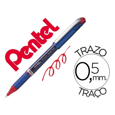 12un ROLLER PENTEL ENERGEL BLN25 VERMELHO