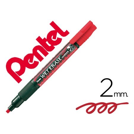 12un MARCADOR PENTEL SMW26 WET ERASE VERMELHO