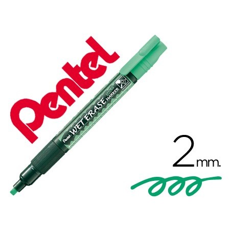 12un MARCADOR PENTEL SMW26 WET ERASE VERDE