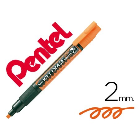 12un MARCADOR PENTEL SMW26 WET ERASE LARANJA