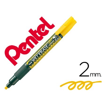 12un MARCADOR PENTEL SMW26 WET ERASE AMARELO
