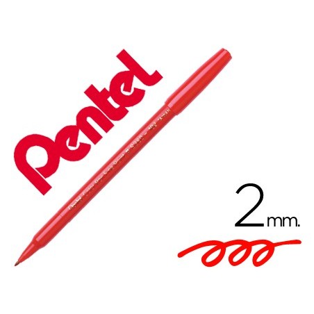 12un MARCADOR PENTEL S360 FELTRO VERMELHO