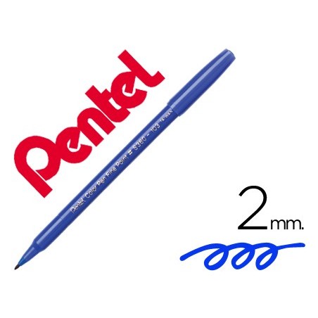 12un MARCADOR PENTEL S360 FELTRO AZUL
