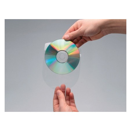 BOLSA AUTOADESIVA PARA CD Q-CONNECT COM ABA PACK DE 10 UNIDA