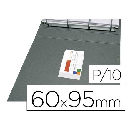 BOLSA AUTOADESIVA Q-CONNECT PARA CARTOES DE VISITA 60X95MM P